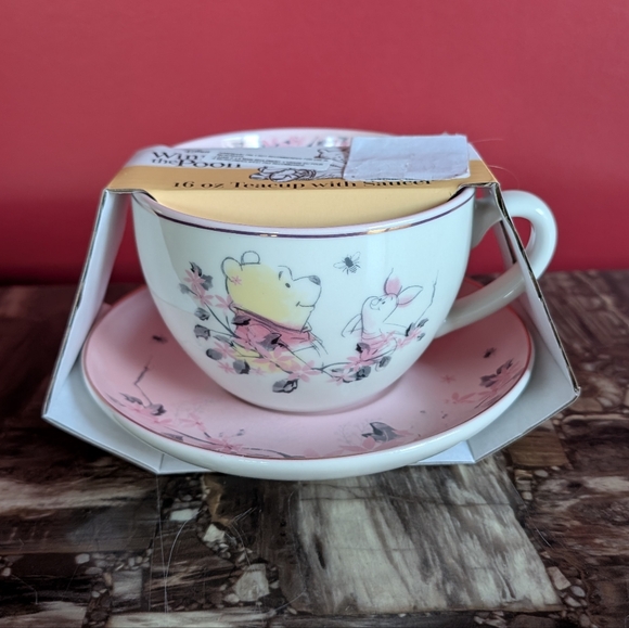 Disney Other - Disney ©️ Winnie the Pooh Teacup & Saucer Set, Cherry Blossom 🌸 design